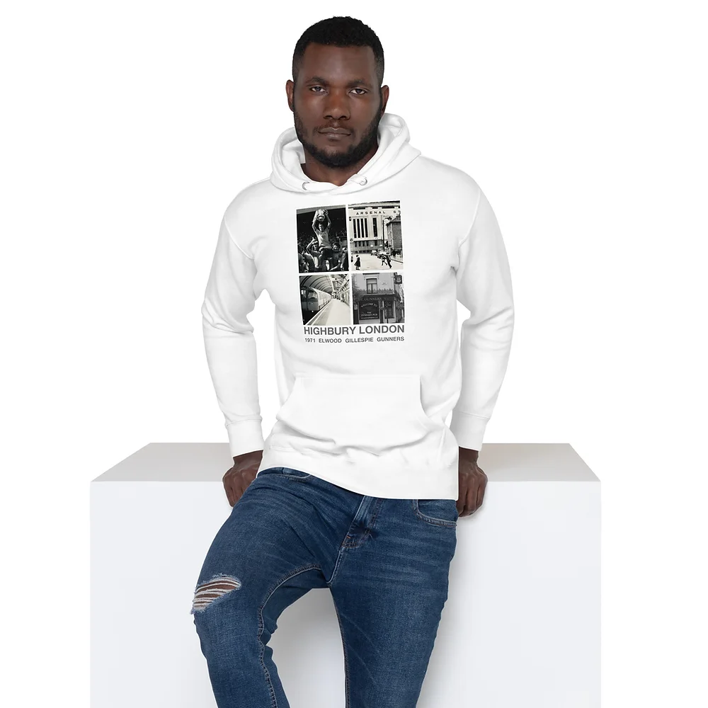 Highbury London Print Unisex Hoodie